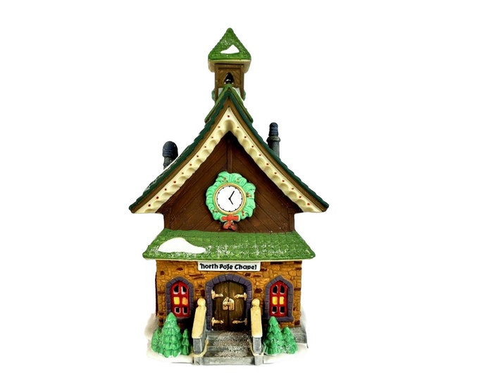 Dept 56 North Pole Chapel North Pole Series Lighted Village House Christmas 56260