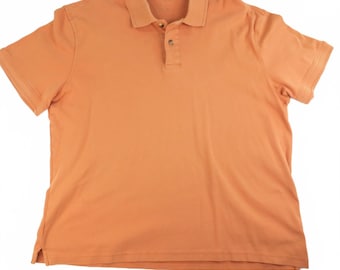 Van Heusen Men's Orange Cotton Polo Shirt Size XL