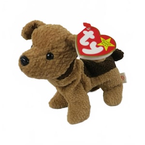 Vintage Ty Beanie Baby Plush Toy Tuffy the Dog with Tag