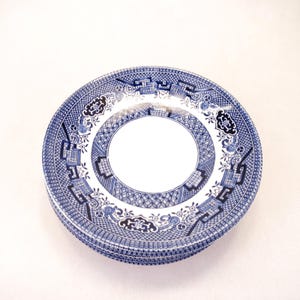 Set of 6 Vintage Churchill Blue Willow Saucers
