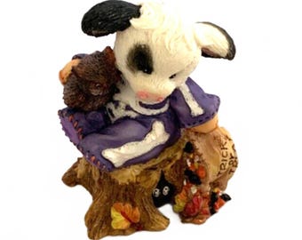 Vintage Mary's Moos "Who-o-o Are Moo-o-o?" Cow Halloween Figurine