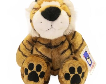 Vintage Sitting Tiger Plush Manhattan Toy Company 1990s Stuffed Animal 12.5” New