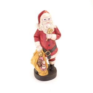 Vintage Santa Claus Figure Old England 9.5&quot; Statue Christmas Decor
