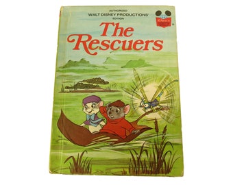 THE RESCUERS Kids Book (Disney's Wonderful World of Reading) Hardcover 1977