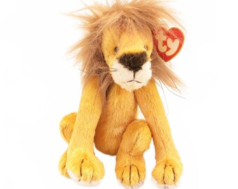 Vintage 1993 Ty Beanie Baby Collectible Kingston the Lion 7"