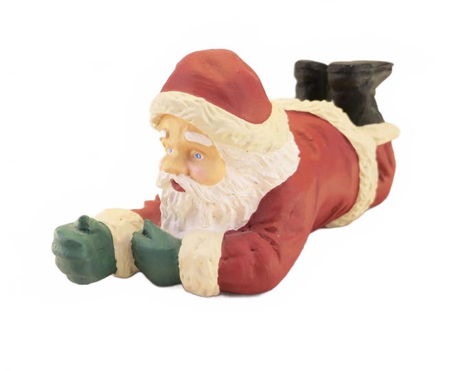 Vintage Midwest of Cannon Falls Laying Santa Claus Christmas Stocking Holder