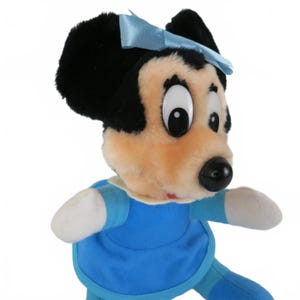 Peluche vintage de Minnie Mouse de Disney Mickey's Christmas Carol de 8 pulgadas, 1984, usado imagen 2
