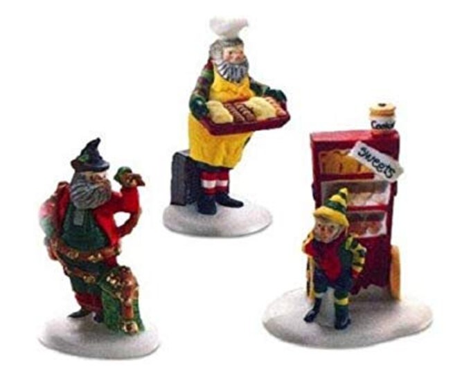 Department 56 "Baker Elves" 56030 Set of 3 Heritage Village Collection