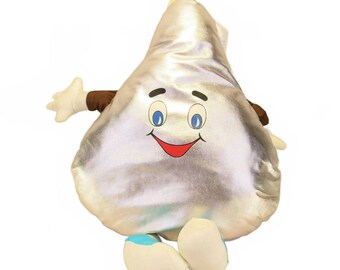 16" Vintage Hershey's Kiss Plush Toy Character Emoji Pillow Horsman w/ tags 1998