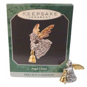 Vintage Hallmark Keepsake Miniature Ornament: Angel Chime Precious Edition 1998