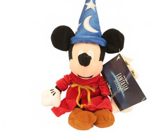 Vintage Walt Disney 2000 Fantasia Sorcerer Mickey Mouse Plush 11"