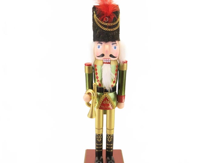 Classic Large Nutcracker with Horn Christmas Festive 20"