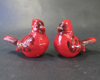 Ceramic Cardinal Salt And Pepper Shakers By J. Willfred Company