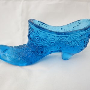Glass Slipper Shoe Teal Blue Art Glass Figurine Mid Century - Etsy