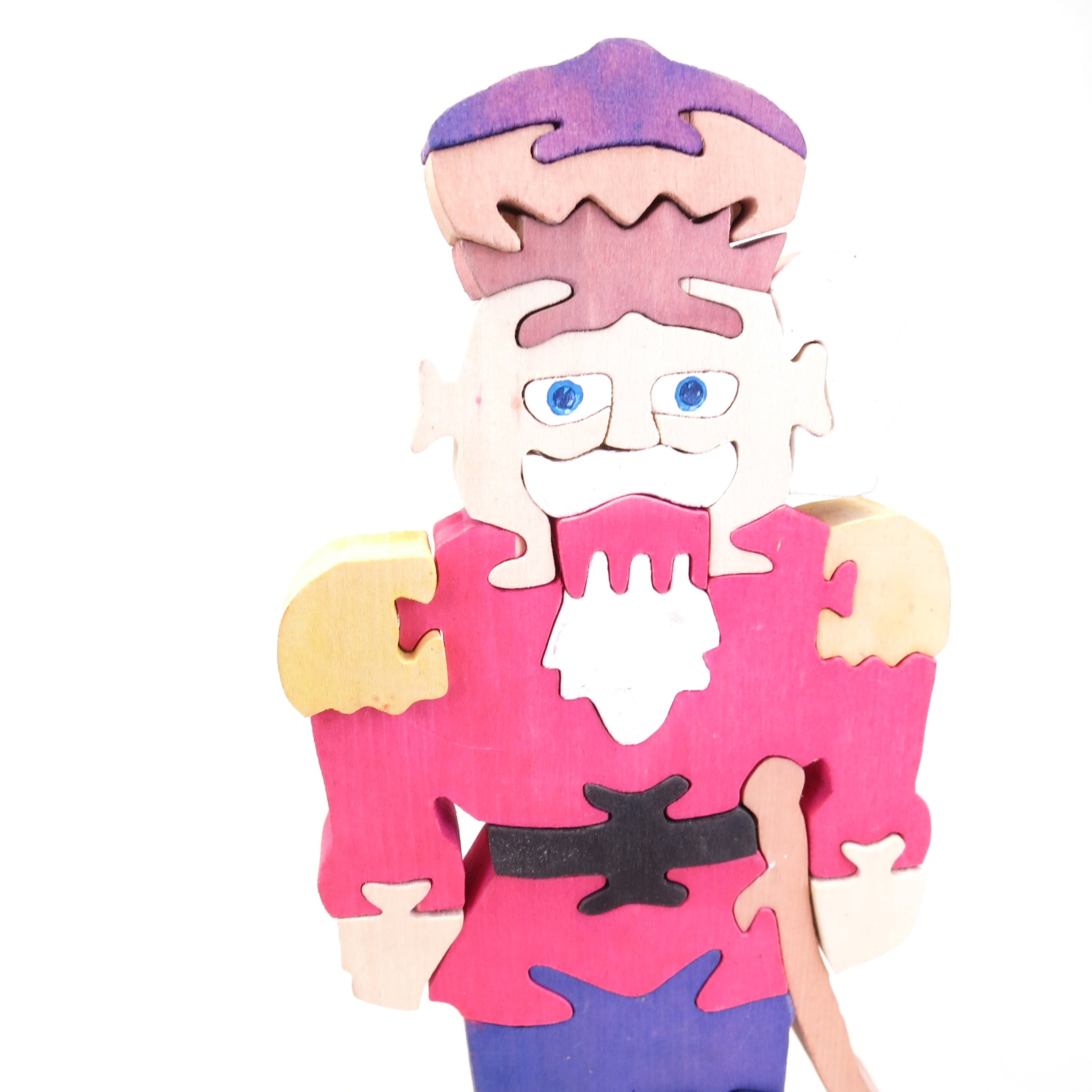 Nutcracker Puzzle Wooden Hand Painted 10.75 Hand Made