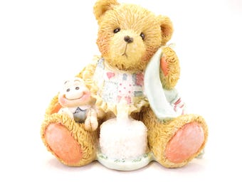 Cherished Teddies Beary Special One 911348 Age 1 Bear Figurine 1992