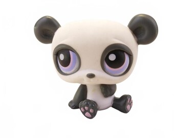 Littlest Pet Shop #89 Black And White Panda Bear, Purple Eyes LPS