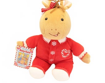 1999 Arthur Baby Kate Read Plush Eden PJs Candy Cane PBS Large 14” Stuffy NWT