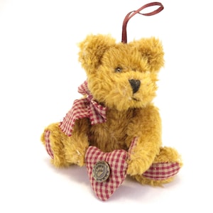 Boyds Ornament Collection Stuffed Plush Poseable Curly Haired Bear Necessities