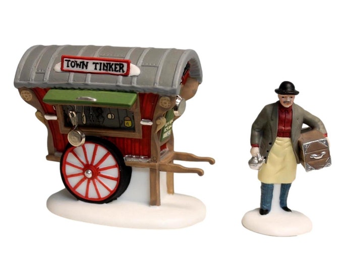Department 56 Town Tinker Vendor & Cart Heritage Village 56464