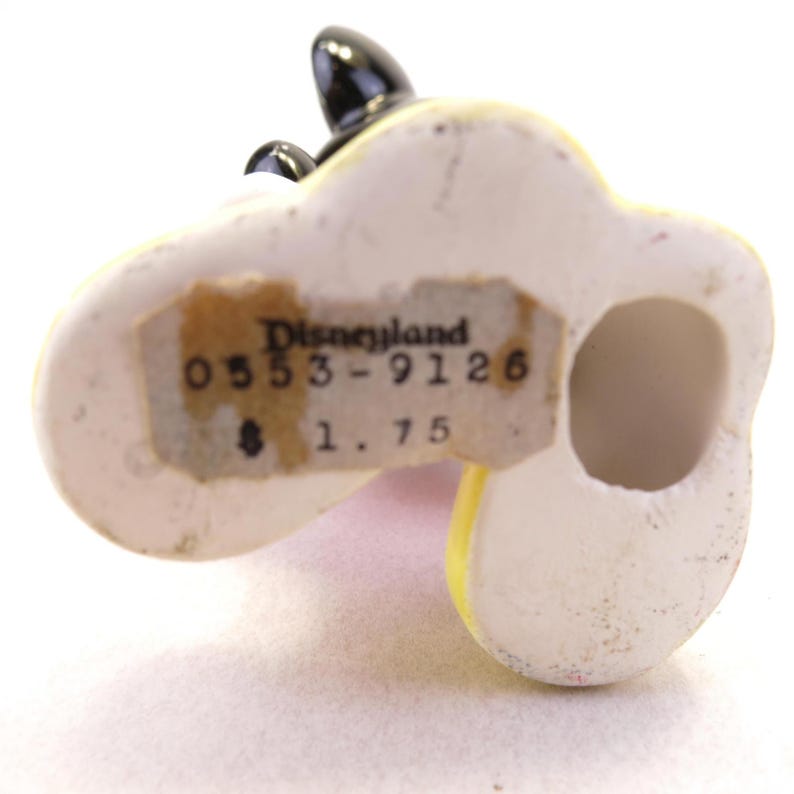 Classic Vintage Walt Disney Porcelain Mickey Mouse 2.75" Figurine Disneyland Tag imagem 3