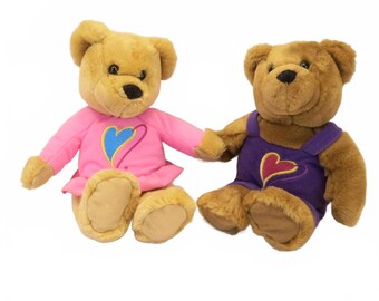 Hallmark Large Valentines Love Kiss Kiss Bears Set 9"
