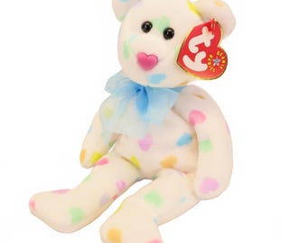TY Beanie Babies Vintage Kissme Bear 2001 NWT Plush Kiss Me