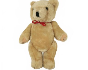 Vintage Classic Teddy Bear Hard Body Jointed 12"