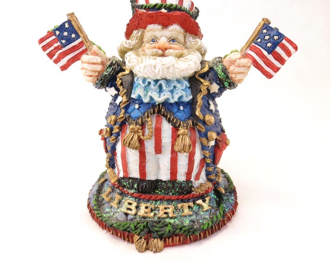 Possible Dreams Crinkle Claus Firecracker Crinkle 659047 Chubby Santa Figurine 4.25" Christmas Decor
