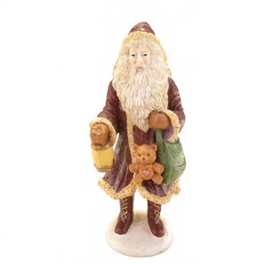 Vintage Old World Santa Claus Hand Painted 5.5&quot; Retro Christmas Decor Santa