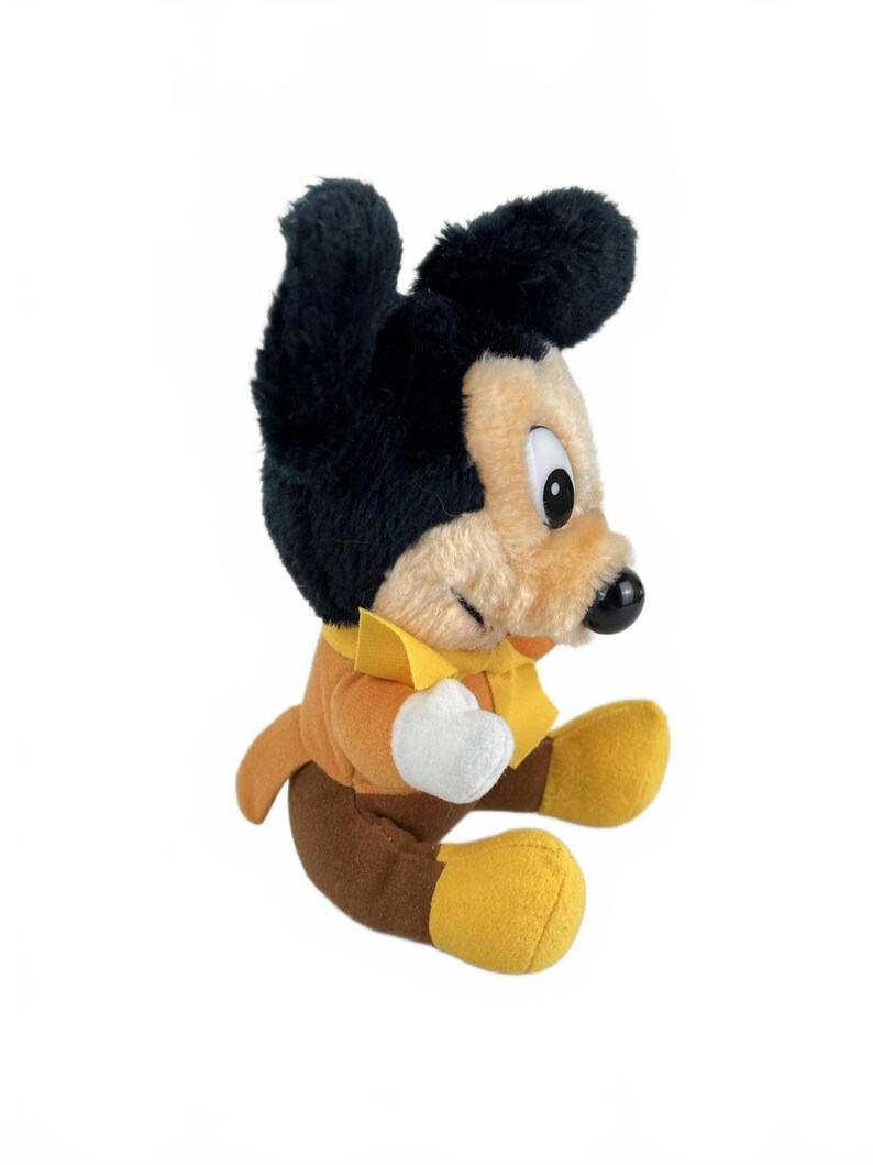 Vintage Disney Mickeys Christmas Carol Stuffed Plush 7" Tiny Tim Mickey Mouse image 2