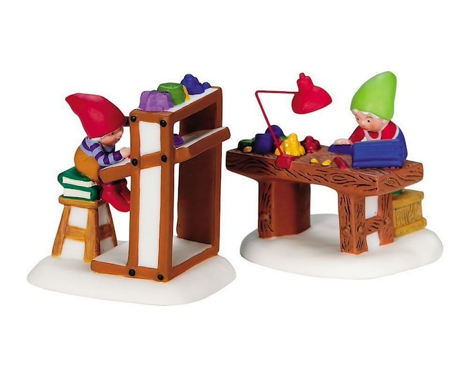 Department 56 North Pole Village More Play-Doh, Please! Set of 2 Elves 56822