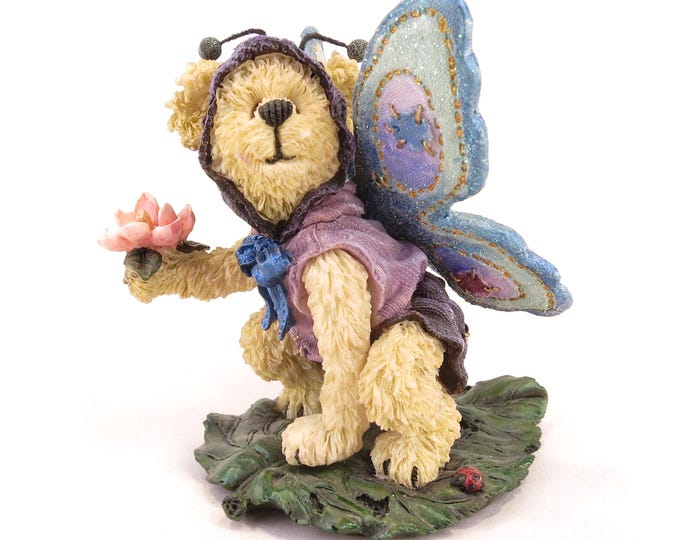 Boyds Bears & Friends Bearstone Flutter B. Bye...Flights of Fancy #227750 Vintage 2002