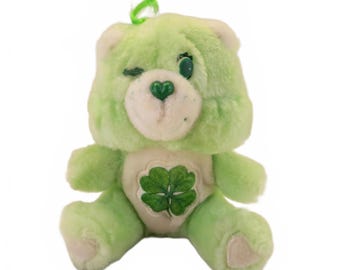 Vintage Kenner Good Luck Care Bear 1980s Good Luck Bear Original Small Plush