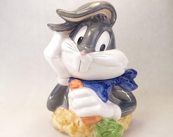 1993 Vintage Bugs Bunny Eating Carrot Vintage Cookie Jar Looney Tunes Warner Bros