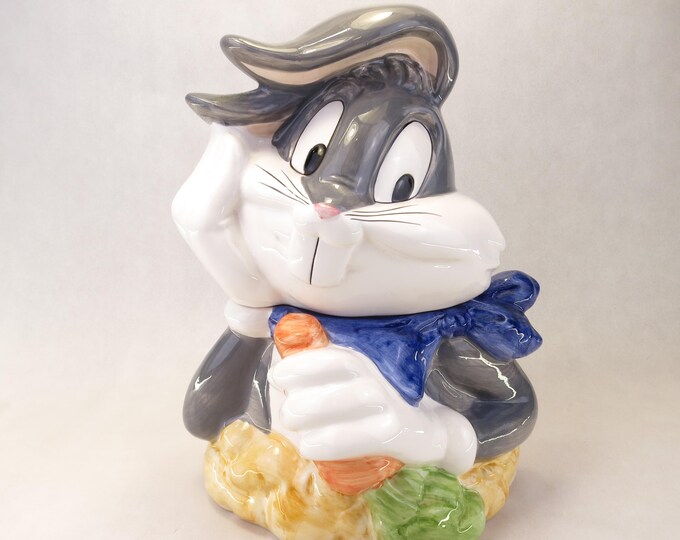 1993 Vintage Bugs Bunny Eating Carrot Vintage Cookie Jar Looney Tunes Warner Bros