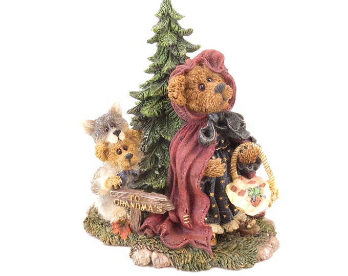 Little Red Ridding Hood Lil Red BB Woof Wolf Going to Grandmas #2452 Boyds Bears Vintage