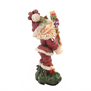 Cheeky Santa Claus with Presents 8.25&quot; Retro Christmas Decor Funny Santa