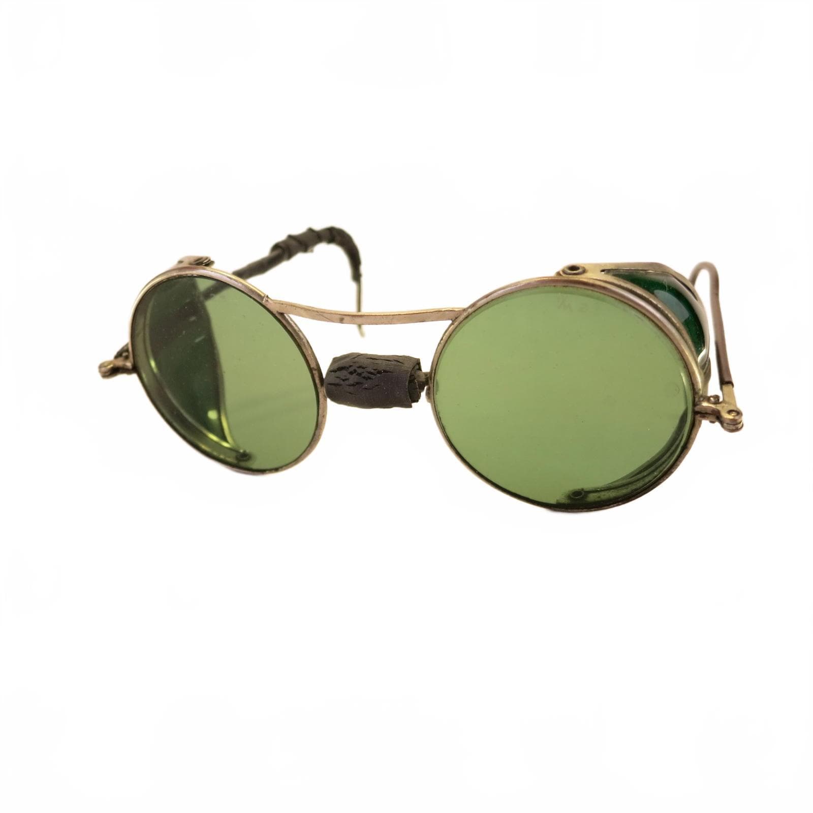 Vintage American Safety Round Sunglasses in Gold Ao Metal Round Vintage Sunglasses for sale | eBay main image 2
