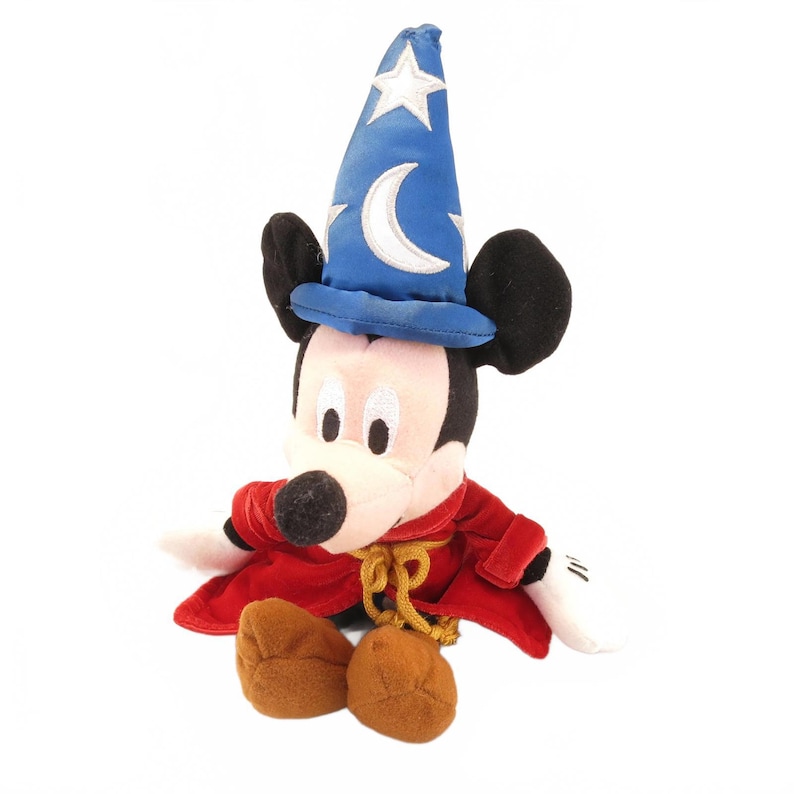 Disney Parks Fantasia Mickey Mouse Sorcerer's Apprentice Plush 14" image 1