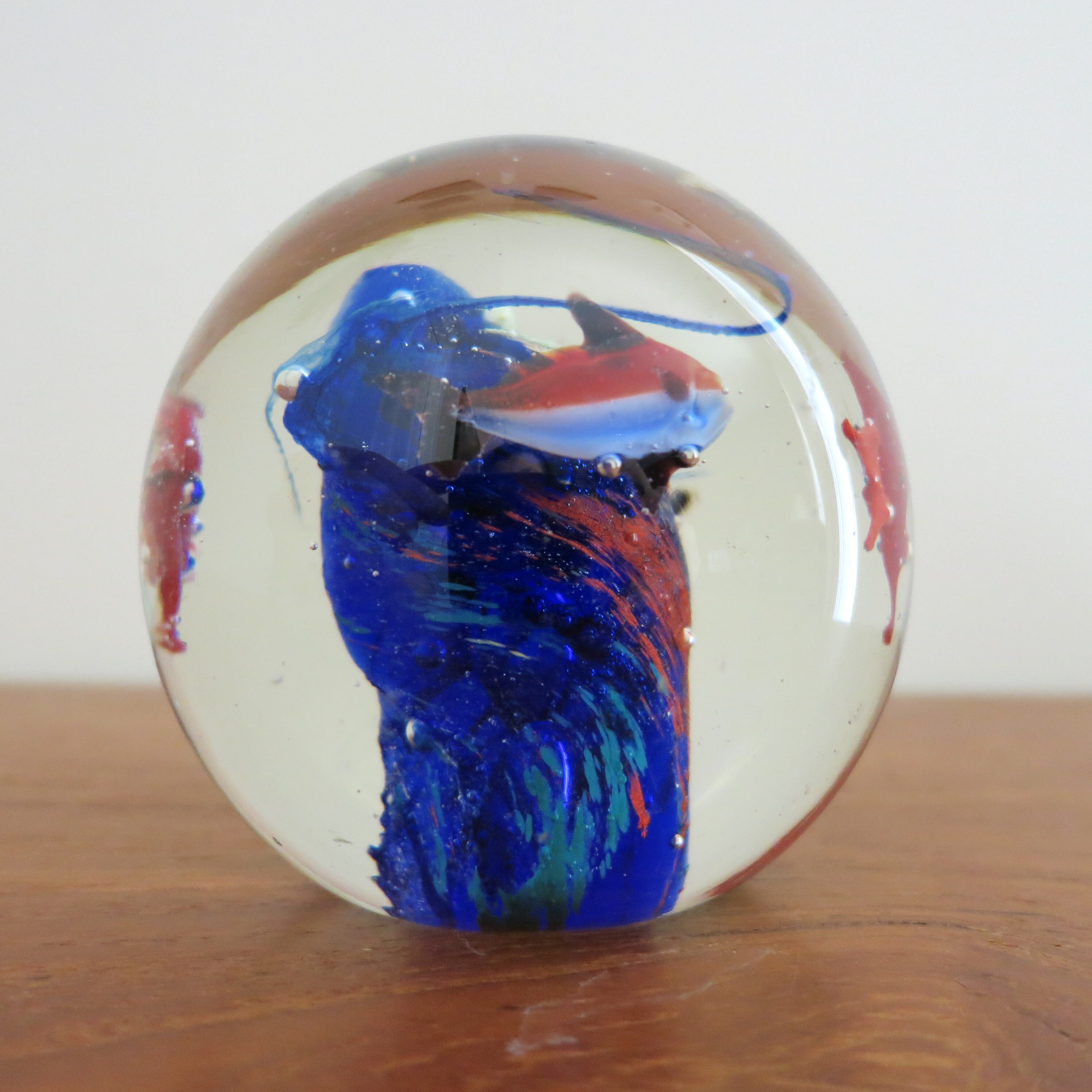 Vintage Murano Hand Blown Glass Italian Murano Glass Millefiori Paperweight