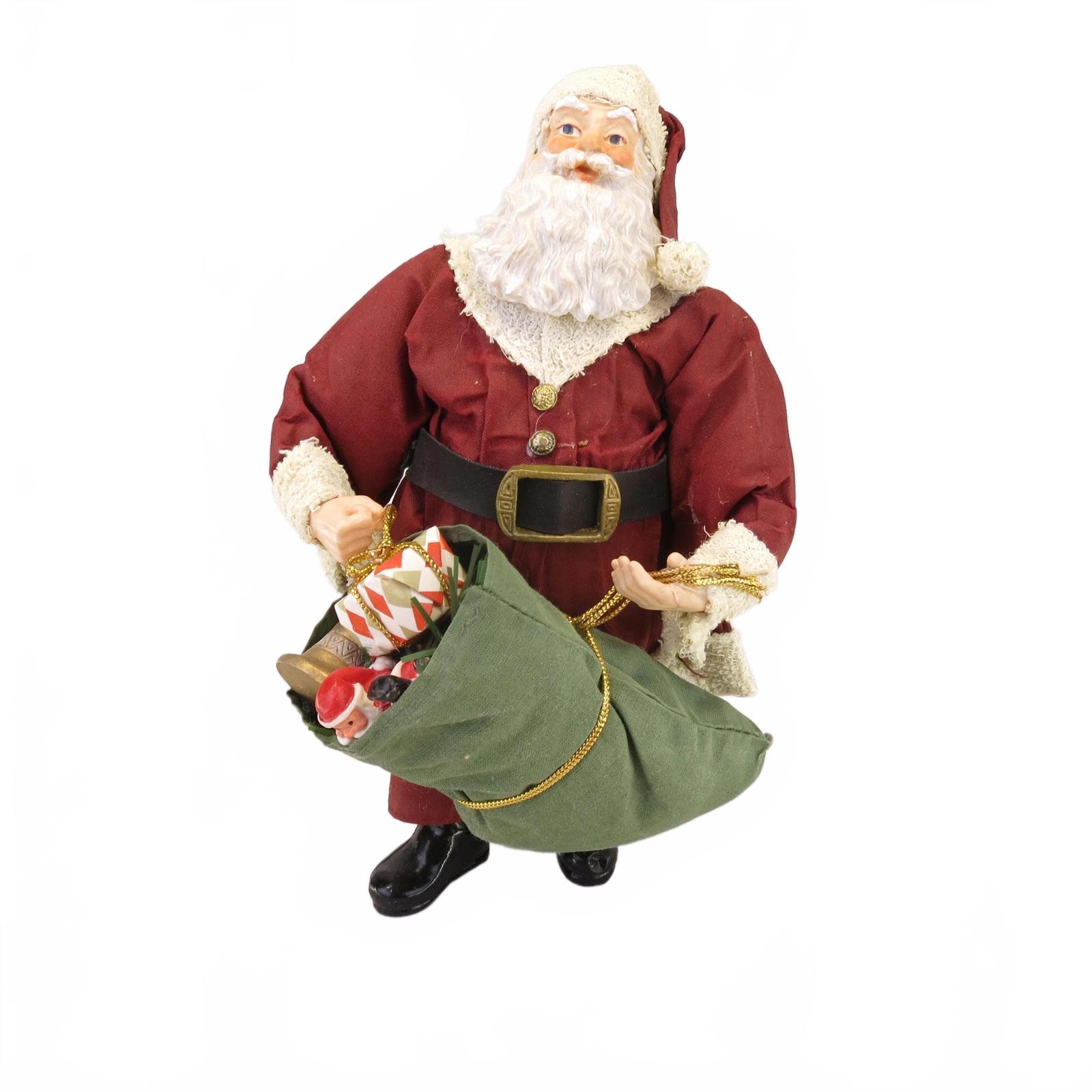ヴィンテージ　ファブリックマルシェ（アメリカ製） サンタクロースの置物約25cm ヴィンテージ ファブリックマルシェ（アメリカ製