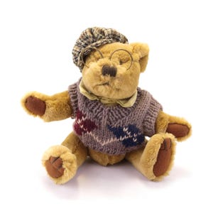 Vintage Brass Button Bear Collection Sherwood, The Bear of Long Life, 1996