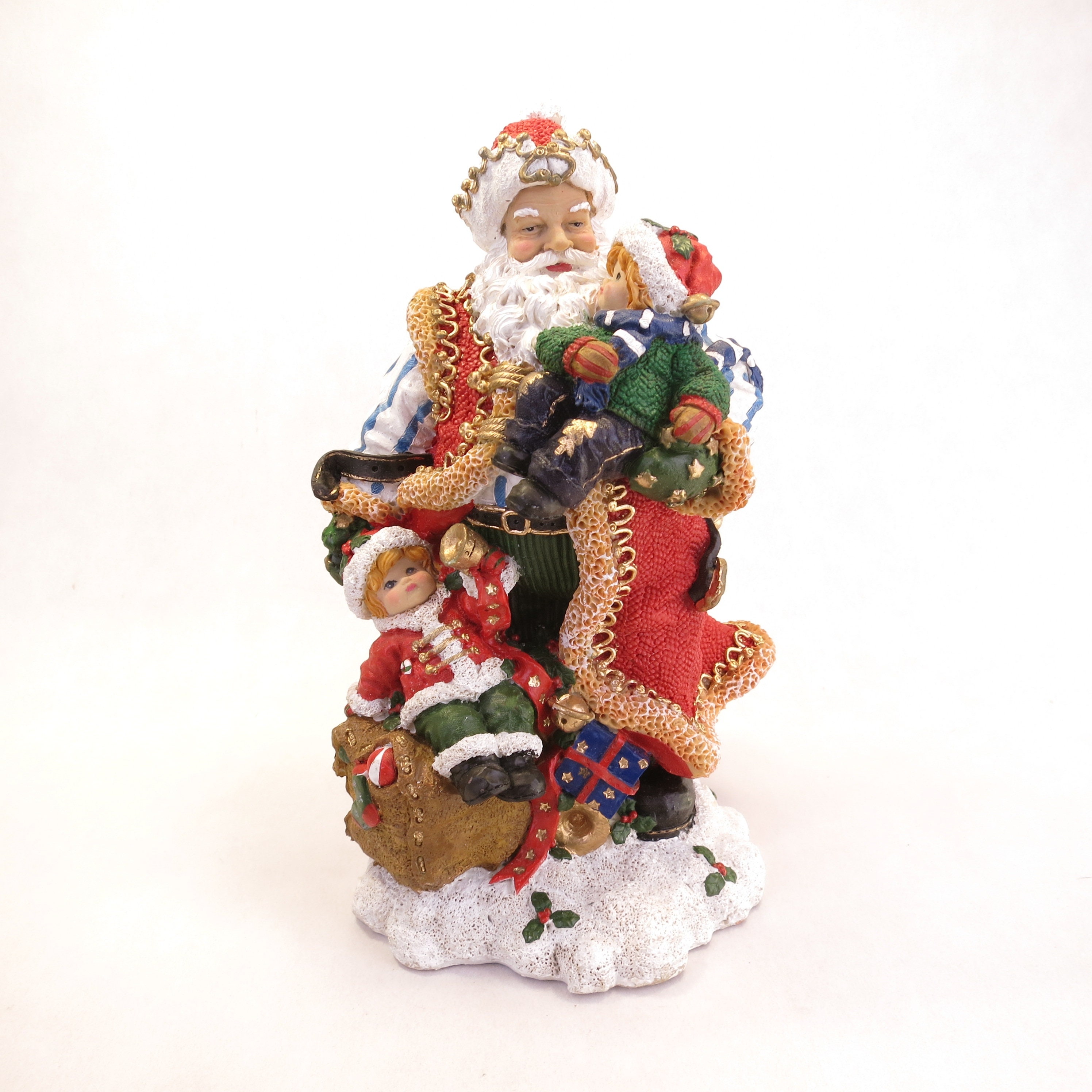 Classic Vintage Santa Claus Statue With Children 10 Etsy