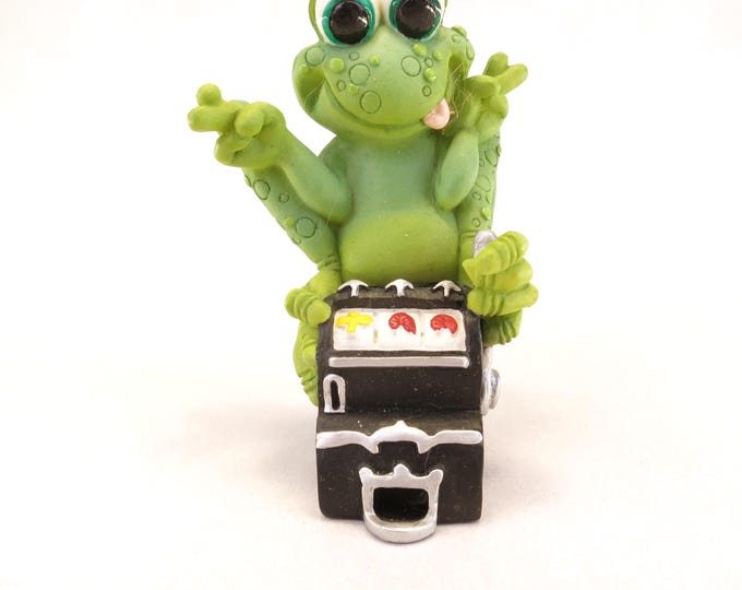 Sprogz 1994 Holland Studio Craft Lucky Leaper Slot Machine Frog