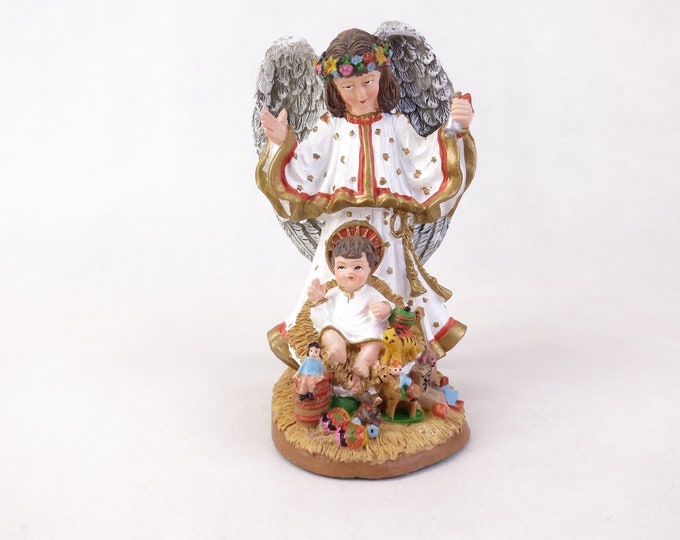 Vintage International Resources Venezuela Christ Child with Angel SC69 4.5" Christmas Decor