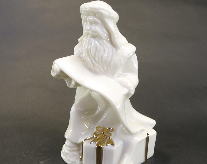 Vintage Mikasa Ivory Santa with Presents from Mikasa Holiday Elegance