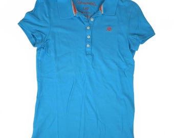 Aeropostale Blue Stretch Polo Shirt Women's Large