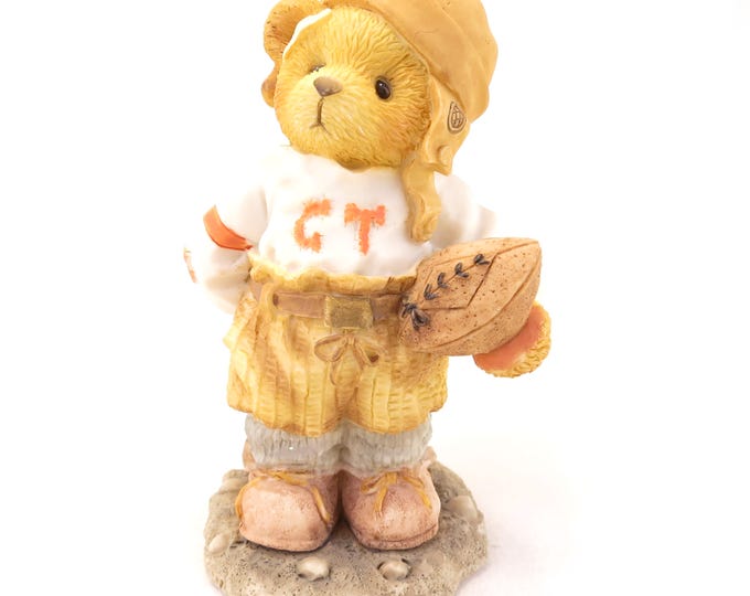 Vintage Cherished Teddies 1996 Butch Can I Be Your Football Hero Enesco Collectible Figurine