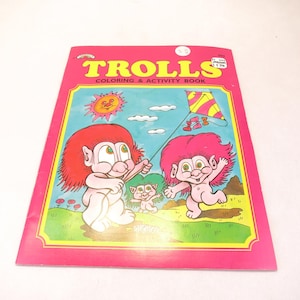 Vintage 1992 Landolls Trolls Coloring Activity Book